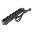 PRODUZNI KABLI SA ZASTITOM  6MESTA 1,8M  3X1,5MM  CRNI SPG6-BL-6